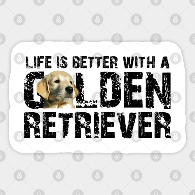 Golden retriever Sticker by Bernesemountaindogstuff